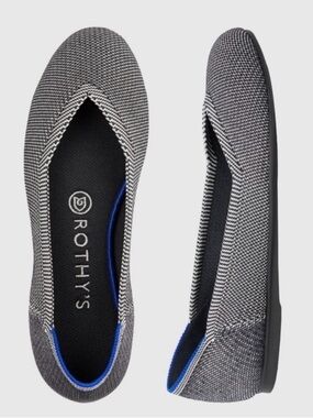 Rothy's The Flat Round Toe in Grey Birdseye Size 8.5